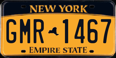 NY license plate GMR1467