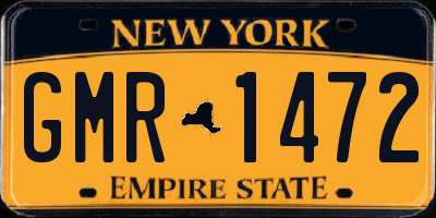 NY license plate GMR1472