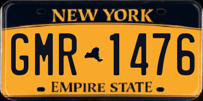 NY license plate GMR1476