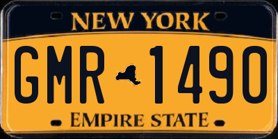 NY license plate GMR1490