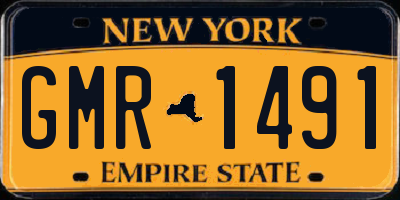 NY license plate GMR1491