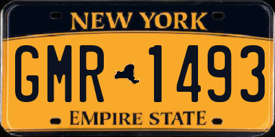 NY license plate GMR1493