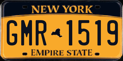 NY license plate GMR1519
