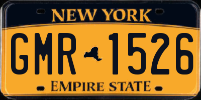 NY license plate GMR1526