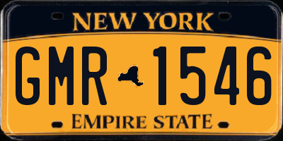 NY license plate GMR1546
