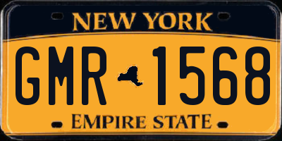 NY license plate GMR1568