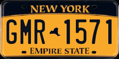 NY license plate GMR1571