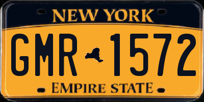 NY license plate GMR1572
