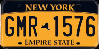 NY license plate GMR1576