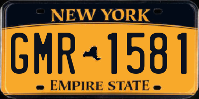 NY license plate GMR1581
