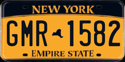 NY license plate GMR1582