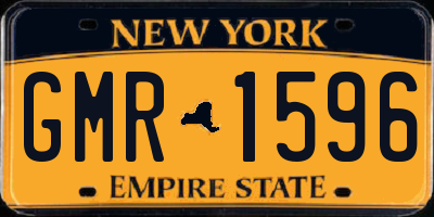 NY license plate GMR1596
