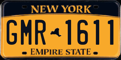 NY license plate GMR1611
