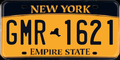 NY license plate GMR1621