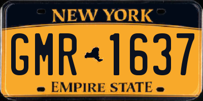 NY license plate GMR1637