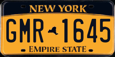 NY license plate GMR1645