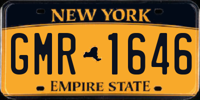 NY license plate GMR1646