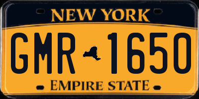 NY license plate GMR1650