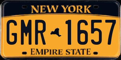 NY license plate GMR1657