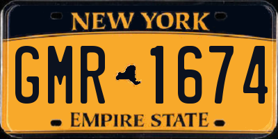 NY license plate GMR1674