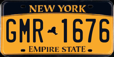 NY license plate GMR1676