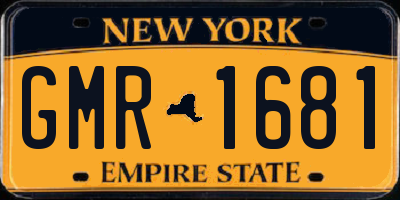 NY license plate GMR1681