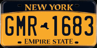 NY license plate GMR1683