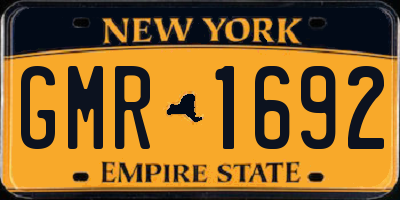 NY license plate GMR1692