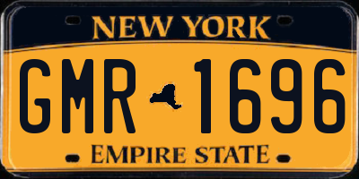 NY license plate GMR1696