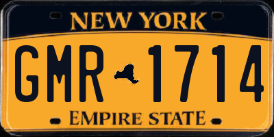 NY license plate GMR1714