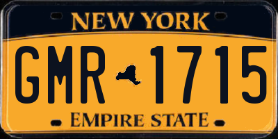 NY license plate GMR1715