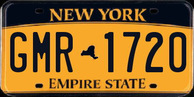 NY license plate GMR1720