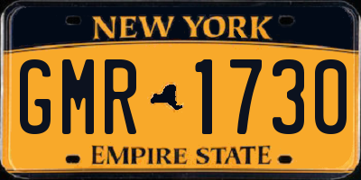 NY license plate GMR1730