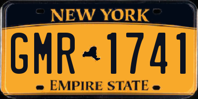 NY license plate GMR1741