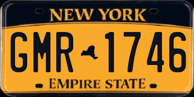 NY license plate GMR1746
