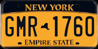 NY license plate GMR1760