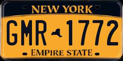 NY license plate GMR1772
