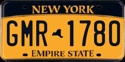 NY license plate GMR1780
