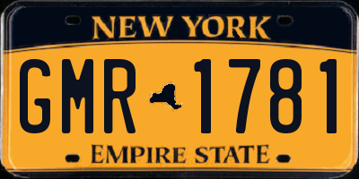 NY license plate GMR1781