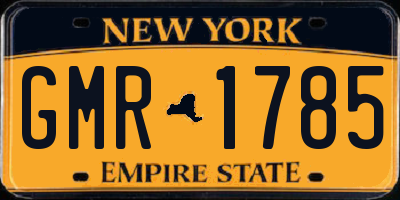 NY license plate GMR1785