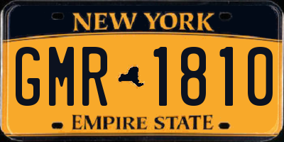 NY license plate GMR1810