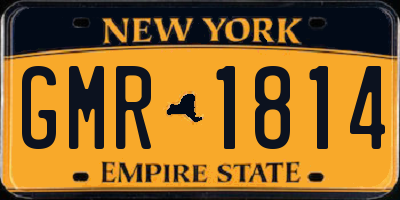 NY license plate GMR1814