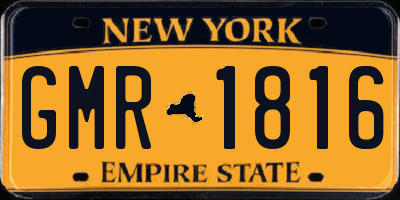 NY license plate GMR1816