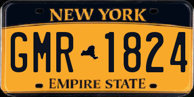 NY license plate GMR1824