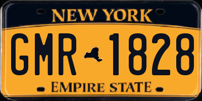 NY license plate GMR1828