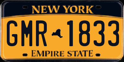 NY license plate GMR1833