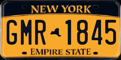 NY license plate GMR1845