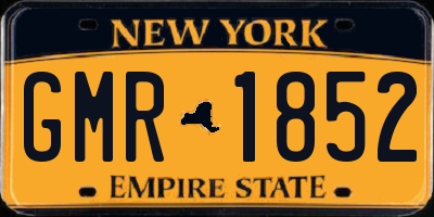 NY license plate GMR1852