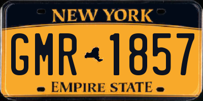 NY license plate GMR1857