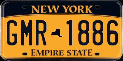 NY license plate GMR1886